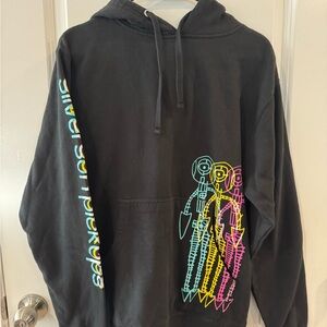 Silver Sun Pickups Concert Black Hoodie with Graphic Design